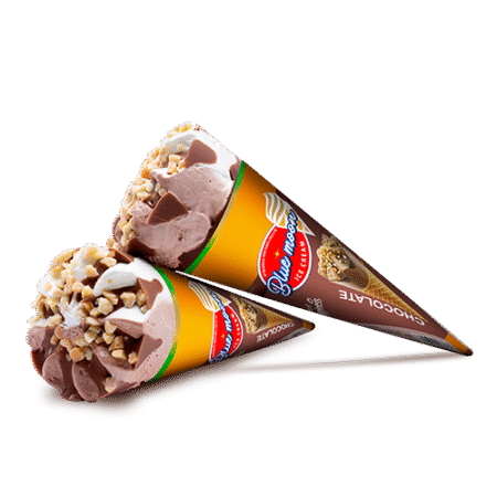 Chocolate ice cream Cone