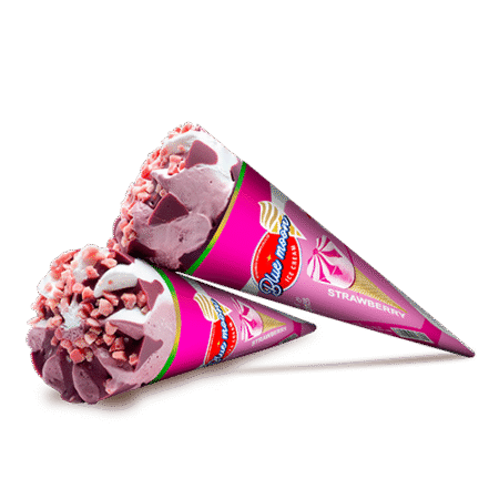Strawberry ice cream Cone